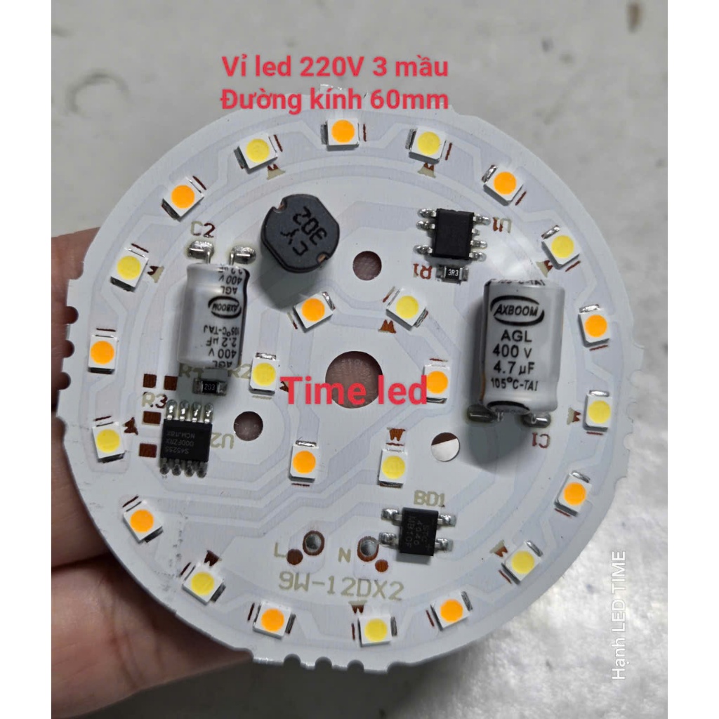 Vỉ led 220V đổi 3 mầu siêu sáng