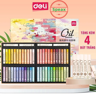  Bút Sáp Dầu Deli 24 36 48 Màu – Siêu Mịn Dễ Tô An Toàn Cho Học Sinh 