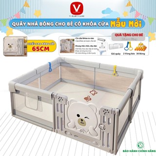 Quây Vải Cửa Nhựa Mẫu Mới 2025  Quây Nhà Banh Cho Bé  Quây Cũi Vải V-BABY 