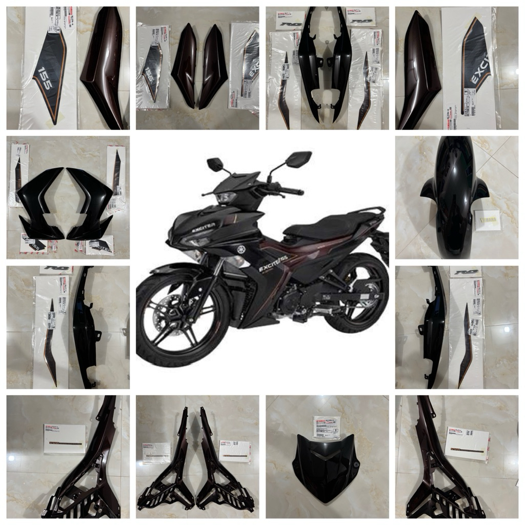 Nhựa và Tem lẻ Yamaha Exiter 155 Đen Tem Nâu 2024 [ Hàng Chính Hãng ]