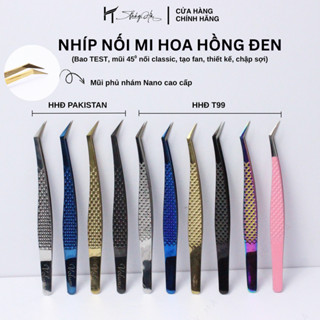  Nhíp Nối Mi Hoa Hồng Đen Pakistan - T99 BAO TEST  Tạo Fan Nối Thiết Kế  nhíp gắp mi giả Thúy Hà 