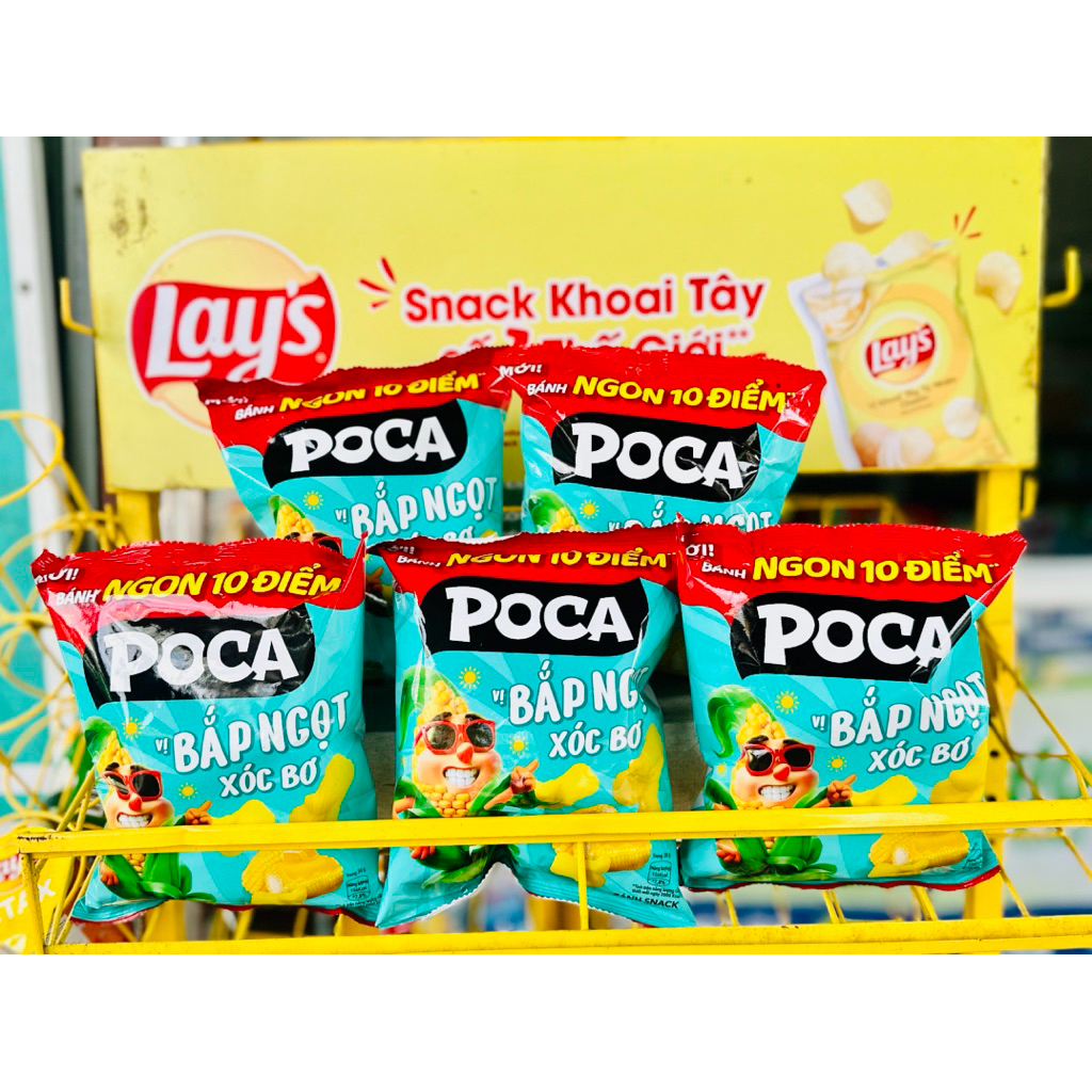 Combo 5 gói Snack Poca Bắp Ngọt Xốc Bơ 32g (5x32g/gói)