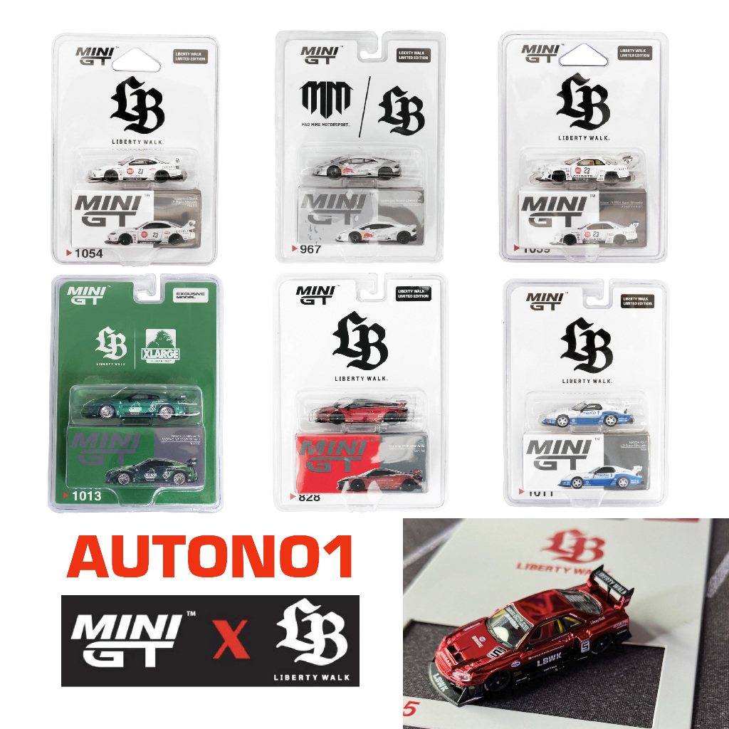 Mô hình xe Lamboghini Nissan ER34 S15 LB-WORKS/ LBWK Blister card nhật tỉ lệ 1:64 MiniGT LB