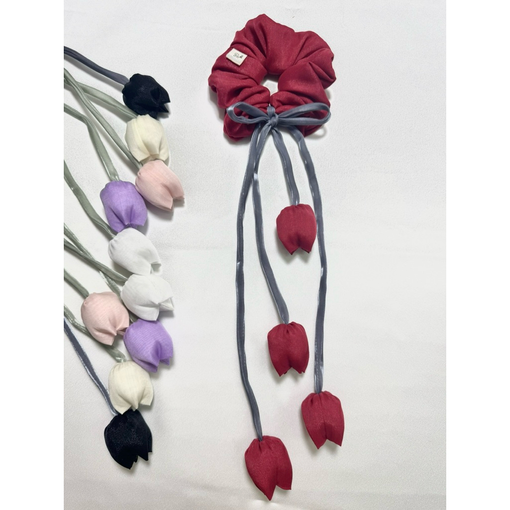 [Handmade][B04] Srunchies cột tốc hoa tulip