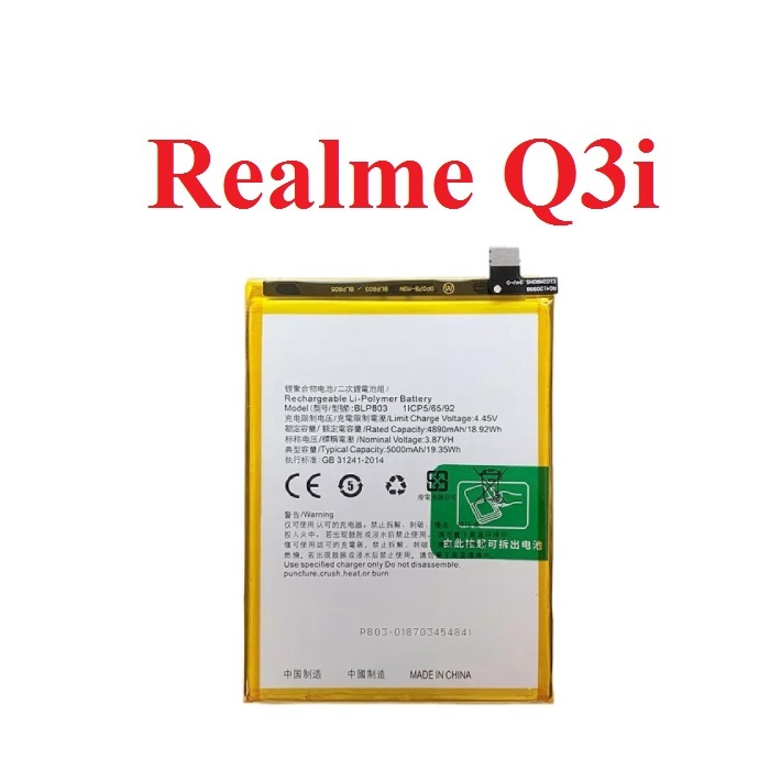 Pin Li-Polymer Oppo Realme Q3i Mã BLP803 Dung Lượng 5000mAh New Thay Thế