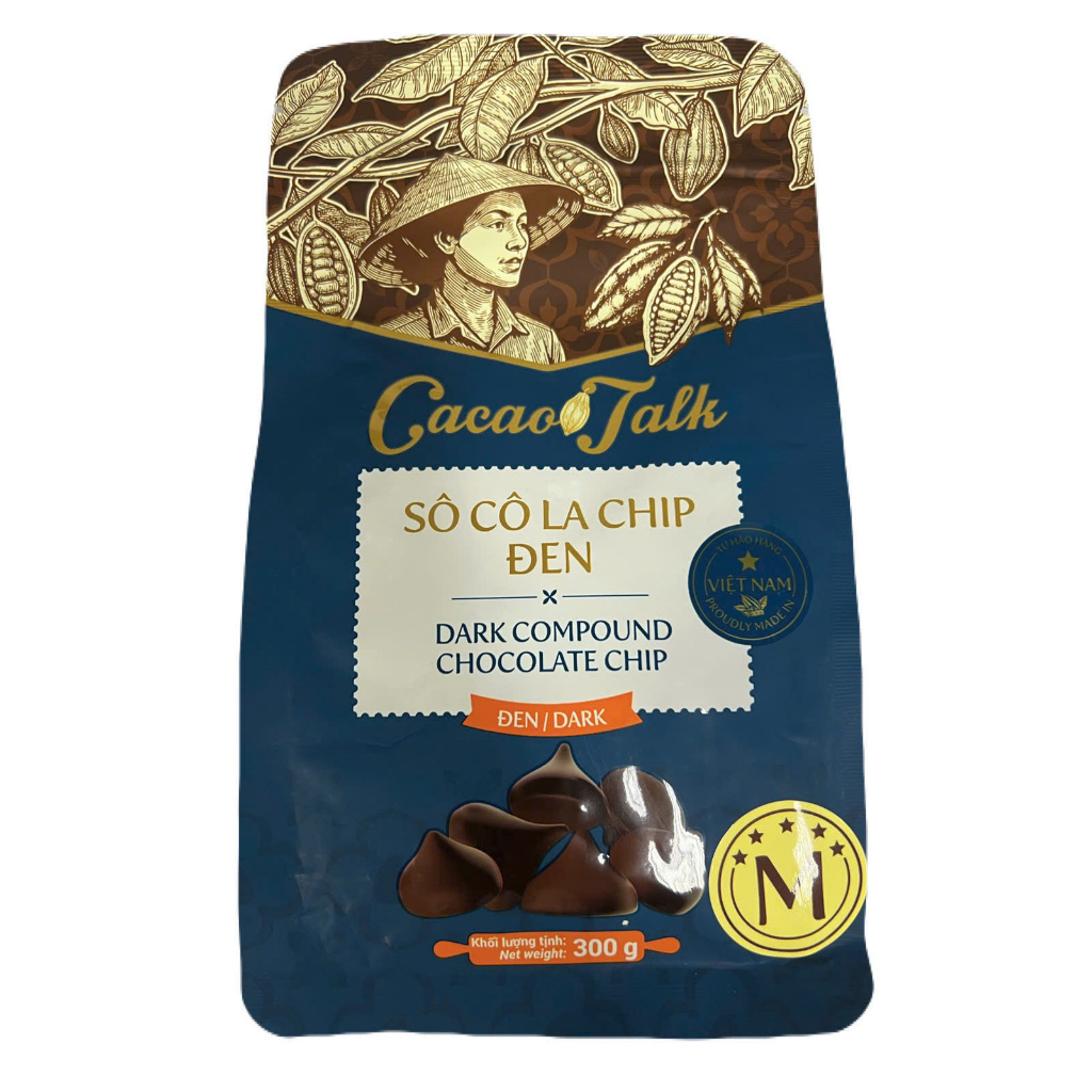 Sô Cô La Chíp Đen Cacao Talk 300gr