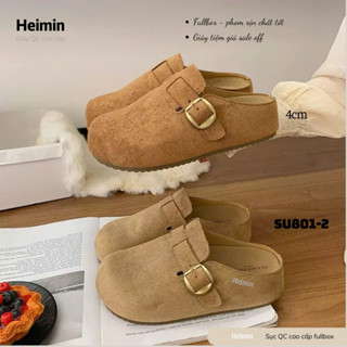   HEIMIN  Sục nữ đế cao QCCC Su801-2  phom xinh dáng xịn  - Giày sục nữ da lộn full box 