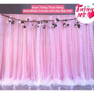 Rèm Vải Voan Lưới Đã May Sẵn Làm Phông Nền Background Sinh Nhật, Tiệc Cưới, Lễ Hội,..