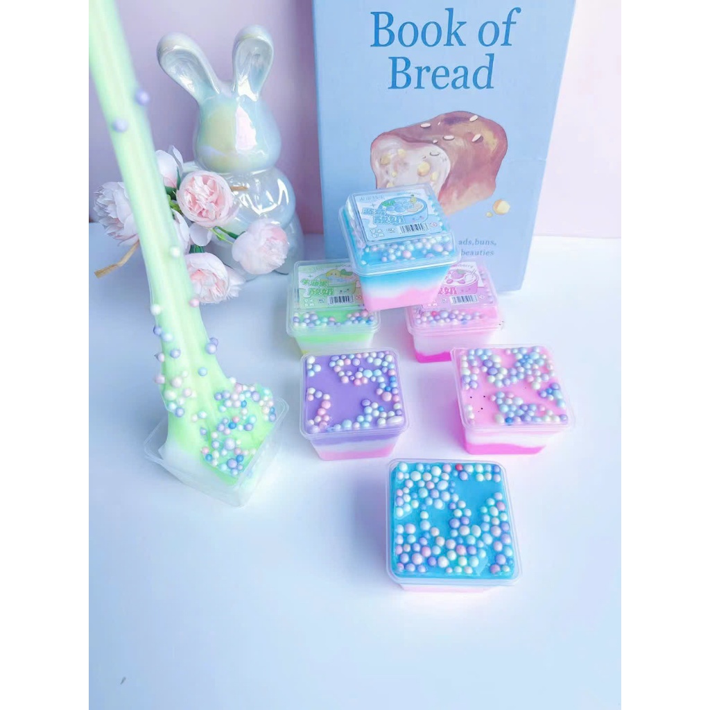 Slime hộp vuông có thạch nhiều màu sắc - Slime/ Slam sáng tạo cho trẻ em - Đồ chơi slam