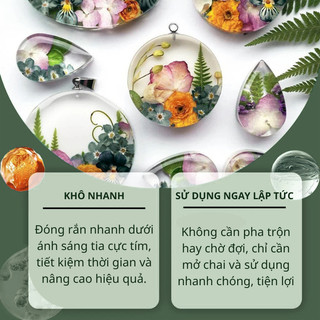1KG Keo UV Resin Trong Suốt Kháng Vàng Tuyệt Đối Độ Cứng Cao