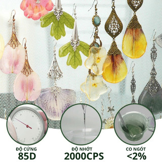 1KG Keo UV Resin Trong Suốt Kháng Vàng Tuyệt Đối Độ Cứng Cao