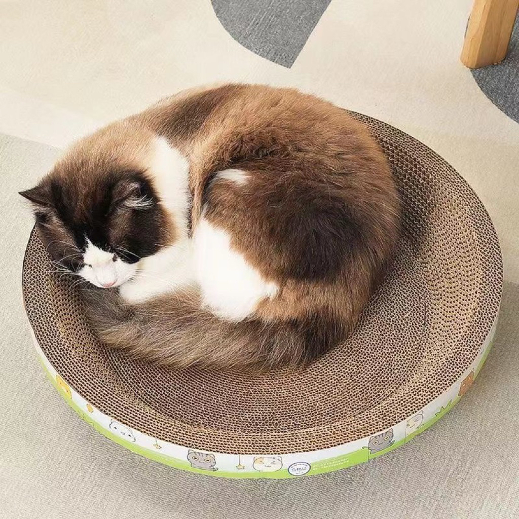 Bàn cào móng ổ nằm cho mèo tặng kèm catnip bạc hà size to đại nằm thoải mái