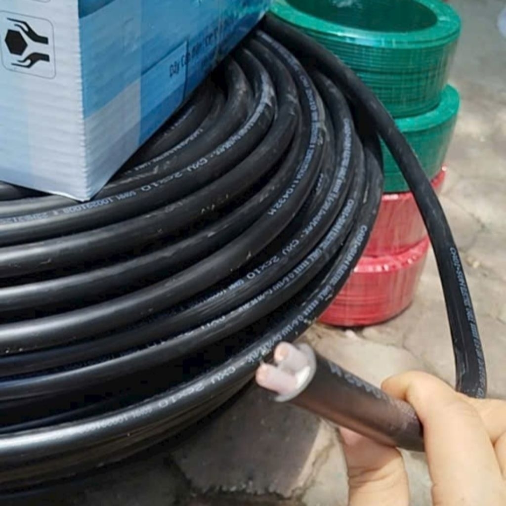 Combo 10  đến 50m dây cáp cứng (cáp treo )CXV  2x6 , 2x10  cadisun.