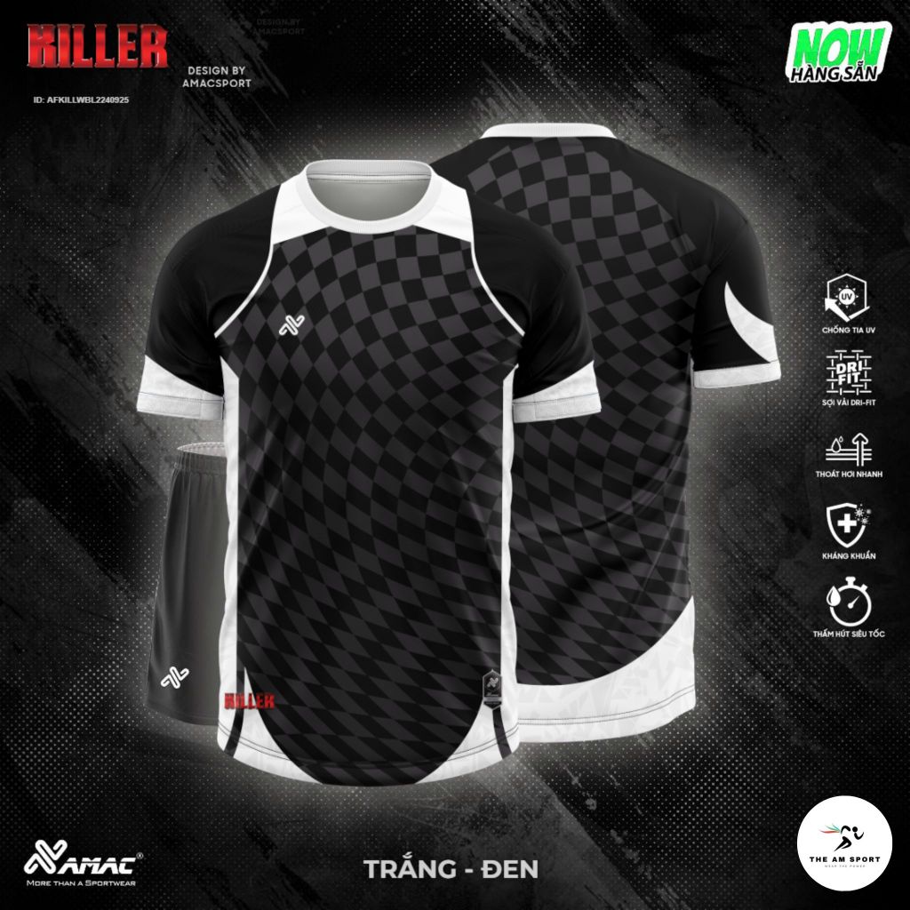 [In Tên & Số] Bộ Quần Áo Đá Bóng AMAC Killer - Thoáng Mát, Thấm Hút Tốt | The AM Sport