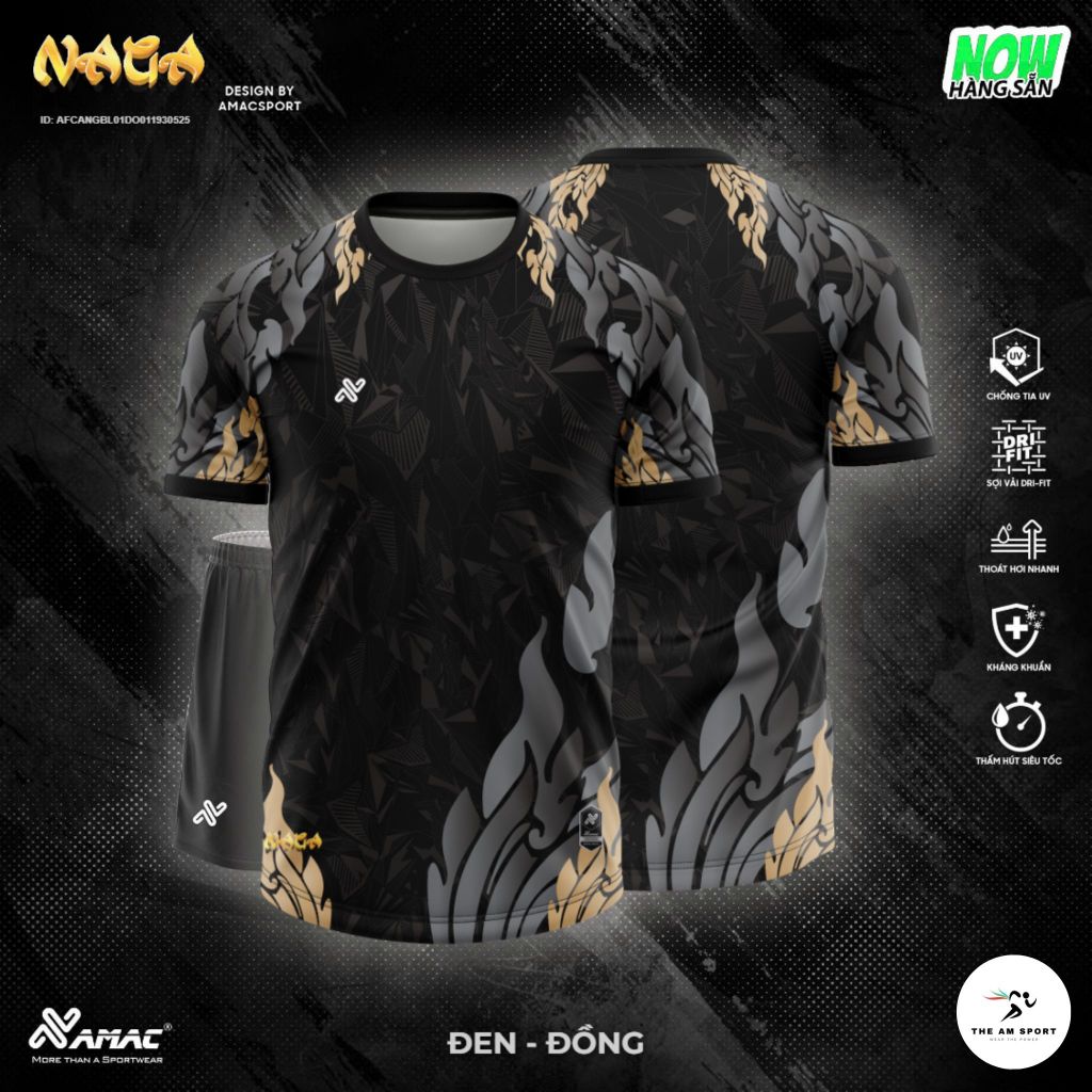 [In Tên & Số] Bộ Quần Áo Đá Bóng AMAC Naga - Thoáng Mát, Thấm Hút Tốt | The AM Sport