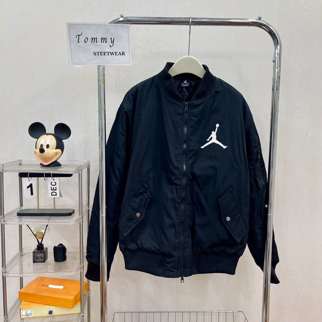 [✨ CHẤT LƯỢNG CAO] - Áo Khoác Bomber J0rdan A1r Hoạ Tiết Người Chơi Bóng Rổ Sau Lưng - Hàng Cao Cấp