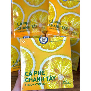 Cà Phê Hoà Tan Vị Chanh Tây Lemon Coffee Chính Hãng Hộp 15 Gói