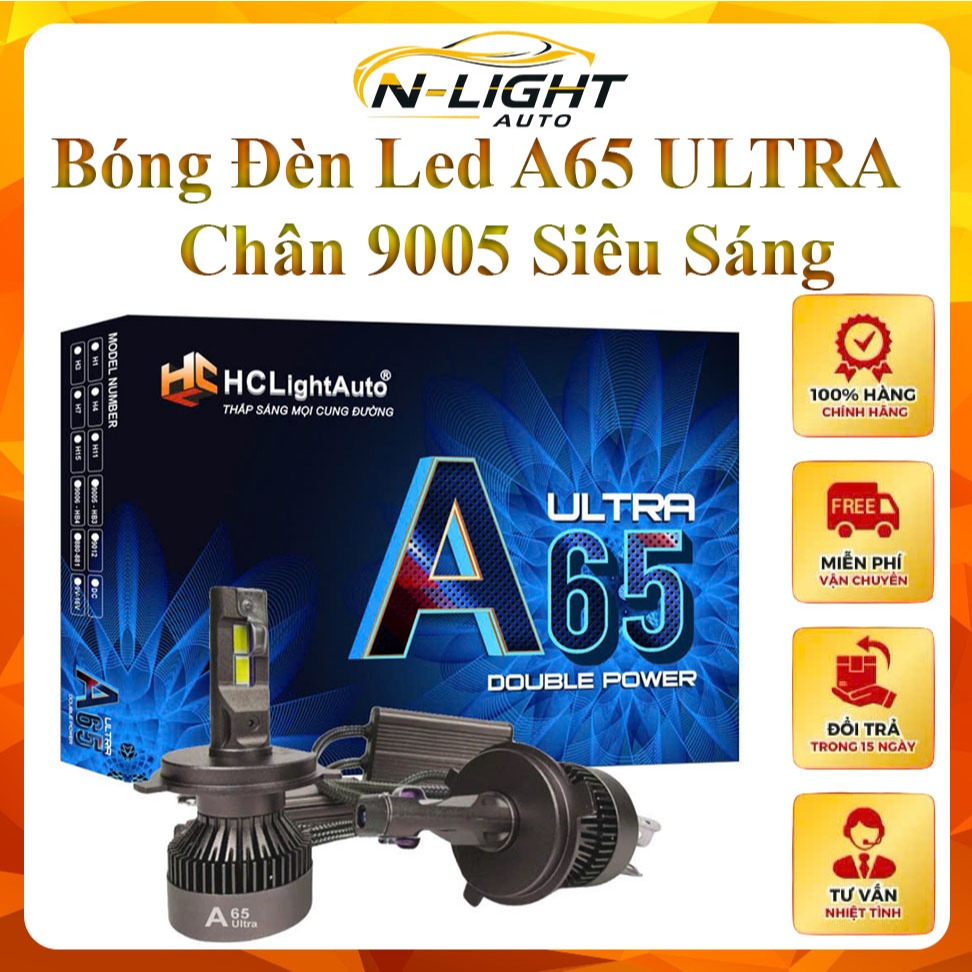 Bóng Đèn LED Pha A65 ULTRA Chân 9005 Siêu Sáng