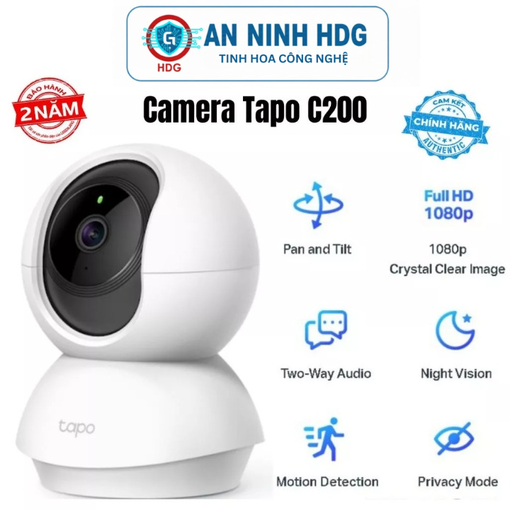 Camera TP-Link Tapo C200 quay quét đàm thoại 2 chiều - Chính hãng