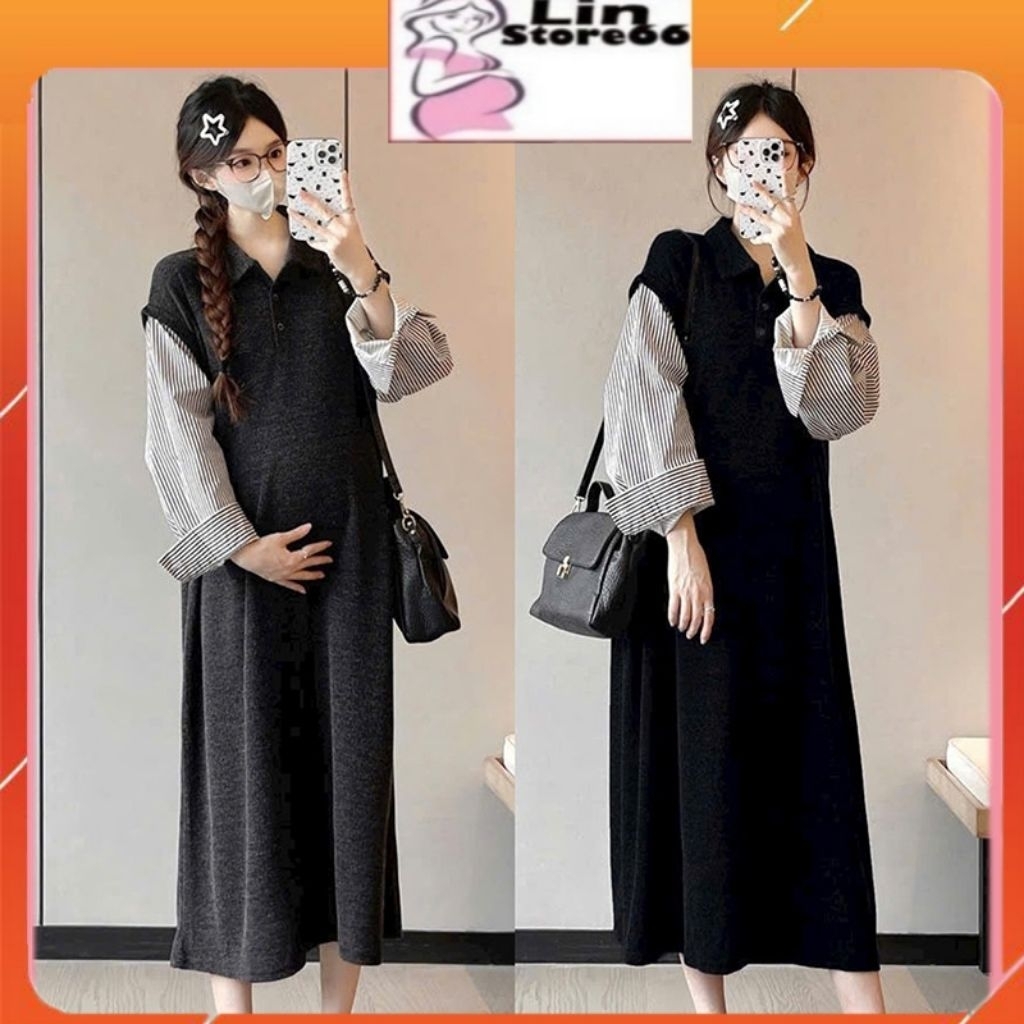 Váy Đầm Thu Đông Đầm Bầu Thiết Kế Công Sở Mặc Đi Làm Đi Chơi A376 Linstore66