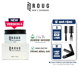  Sáp vuốt tóc nam Roug Matt Clay 90gr màu trắng giữ nếp tóc chính hãng Roug Men's Grooming 