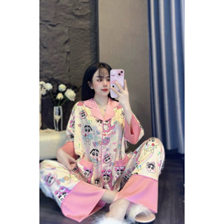  HL70  40-85kg   PIJAMA FORM CÁNH DƠI TAY LỠ- QUẦN DÀI - Kèm cột tóc 