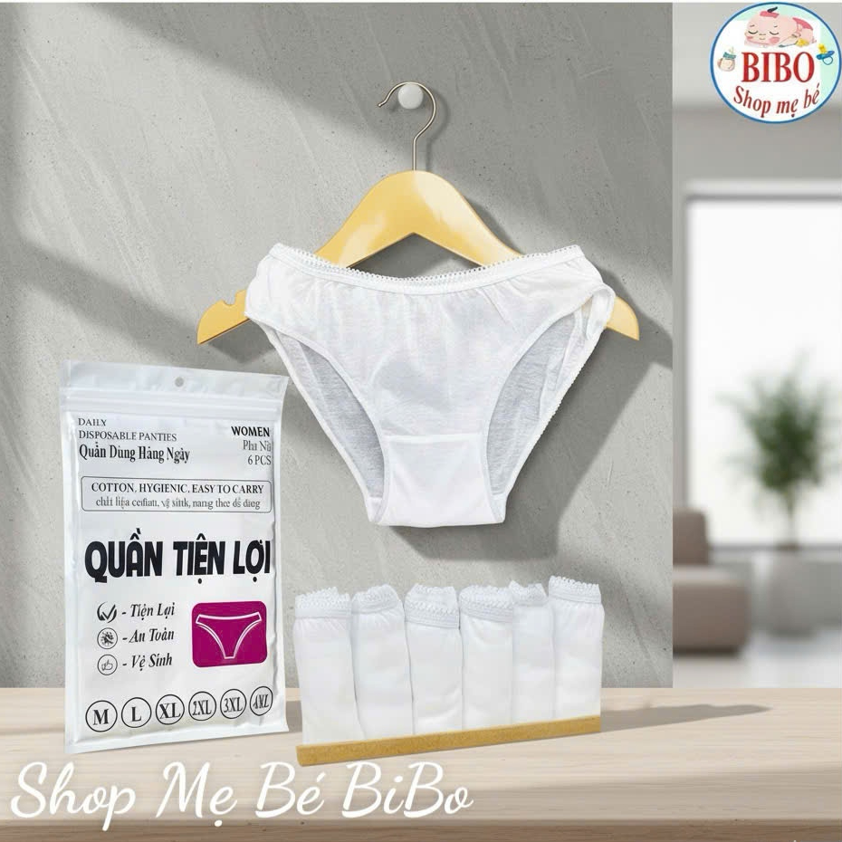 COMBO 12 Quần lót giấy chất COTTON dùng 1 lần ,Quần tiện lợi dùng đi du lịch, mẹ đi sinh,sinh viên