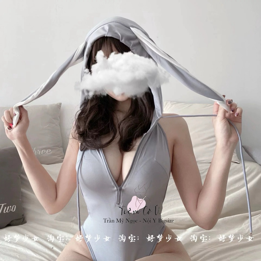 (Bigsize 95kg) Cosplay Bé Thỏ Có Tai Dài Chi Bigsize