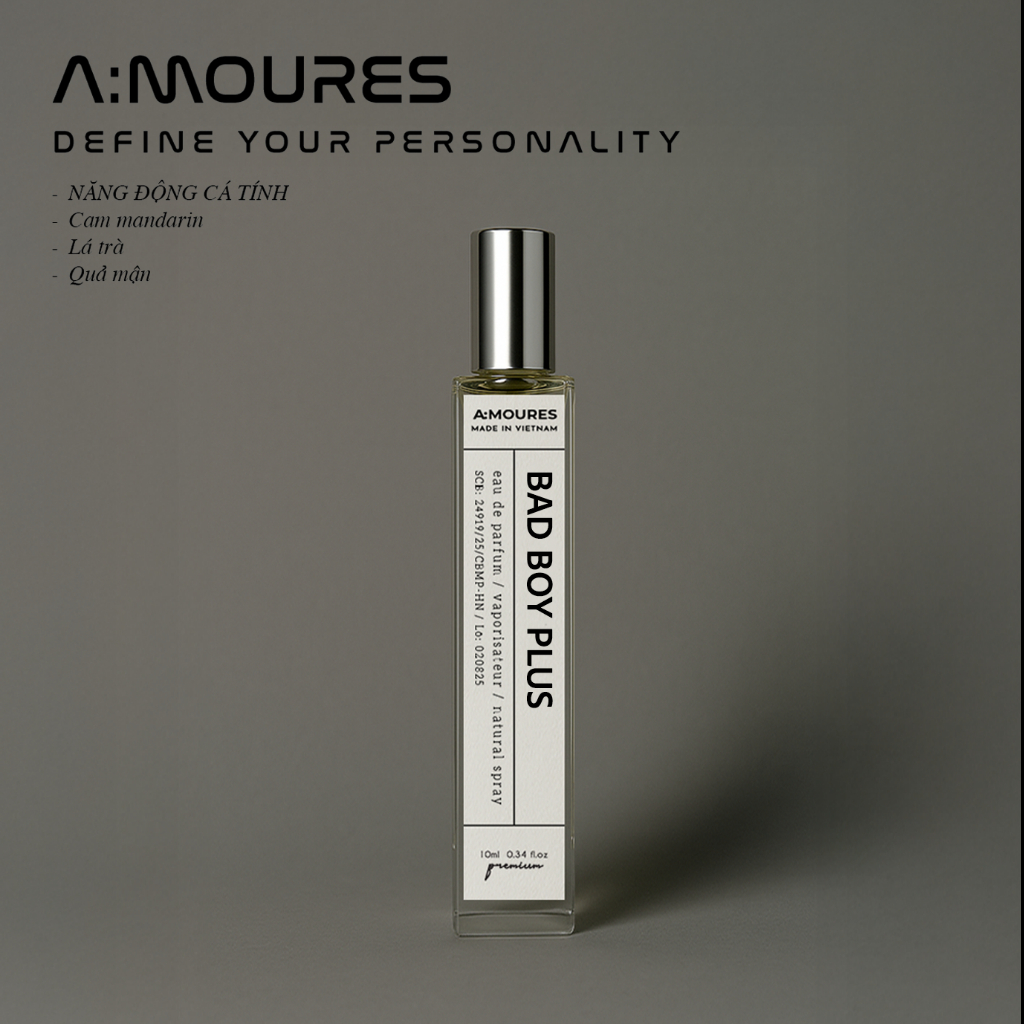 Nước Hoa Nam Amour Bad Boy Plus Nguyên Liệu Nhập Khẩu Hương Thơm Ngọt Ngào, Bí Ẩn, Lôi Cuốn Dạng Xịt 10ml và 2ml | BigBuy360 - bigbuy360.vn