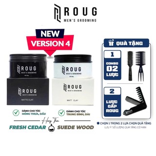  Sáp vuốt tóc nam Roug Đen Matte 90gr  Roug Trắng Matt 90gr giữ nếp chính hãng Roug Men's Grooming 