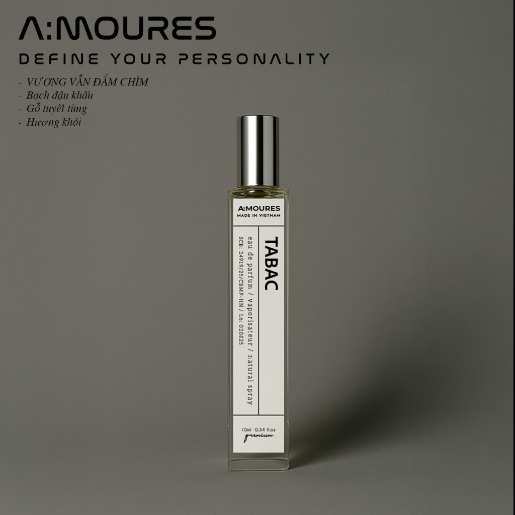 Nước Hoa Nam Tabac A:moures Nguyên Liệu Nhập Khẩu Hương Thơm Phong Trần, Láng Tử Dạng Xịt 10ml