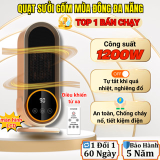 Máy Sưởi Gốm Mini E68S, 2 Chế Độ Ấm Nóng, Tự Ngắt An Toàn, Chống Cháy Nổ, Làm Ấm Phòng Ngủ Cực Nhanh