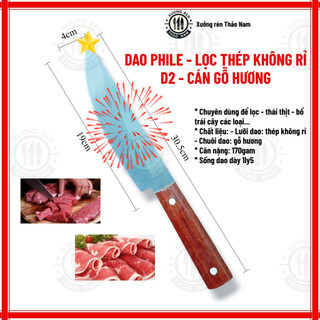 Dao lọc - tách cá thép Nhật - Không rỉ
