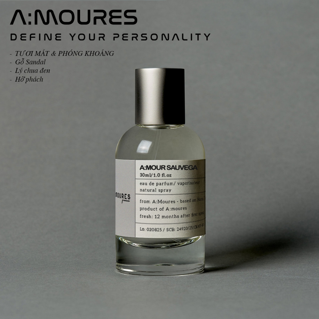Nước Hoa Nam Amoures Sauv Nguyên Liệu Nhập Khẩu Hương Thơm Sang Trọng, Quyền Lực Dạng Xịt 30ml Dạng Xịt