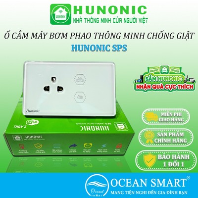 Ổ Cắm Chống Giật Máy Bơm An Toàn Hunonic SPS, Ổ Cắm Máy Bơm Nước Kết Hợp Phao Điện - HNSKSPS