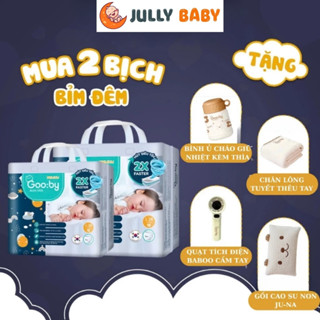   Combo quà 2 bịch  Tã bỉm Gooby Premium - Bỉm đêm siêu mỏng mềm mại thấm hút chống tràn đủ size cho bé 4-30KG 