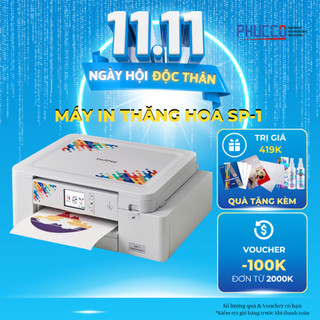  Máy in thăng hoa Brother SP1 in chuyển nhiệt trên áo thun túi tote ly sứ quà tặng cá nhân hóa 