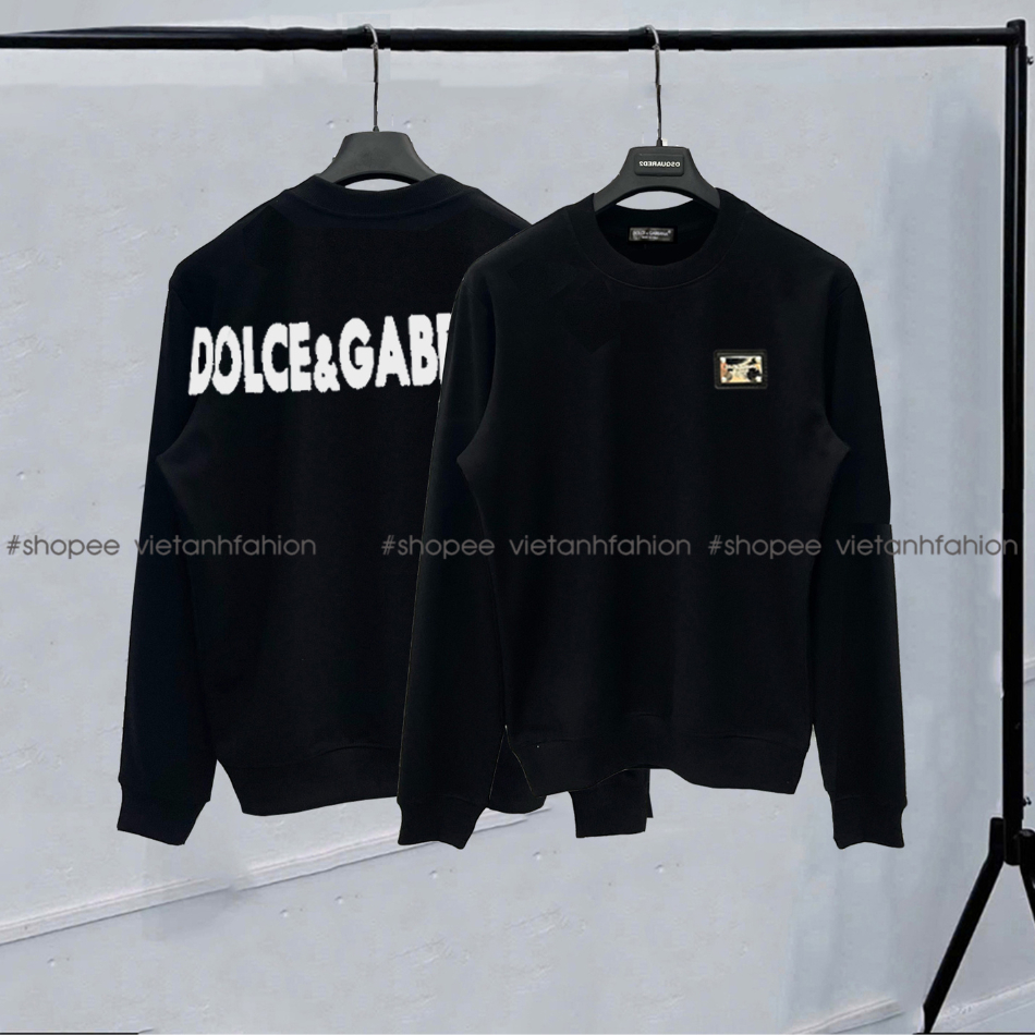 Áo nỉ Sweater Dol.ce gabbana ngang lưng cổ tròn dài tay, áo thu đông dol.ce gabbana dài tay nam nữ,c