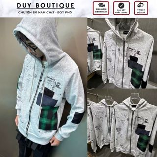  Áo Hoodie DSQ Nỉ Tàu Vá Rách D2 Dày Màu Nam Nữ -  Khoác Hoôdie ĐÊ S Quy Bản 2 Khóa Cao Cấp 