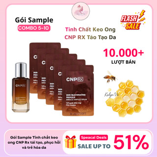  5 Gói Sample Tinh chất keo ong CNP Rx tái tạo phục hồi và trẻ hóa da - Skin Rejuvenating Propolis Miracle Ampule Serum 