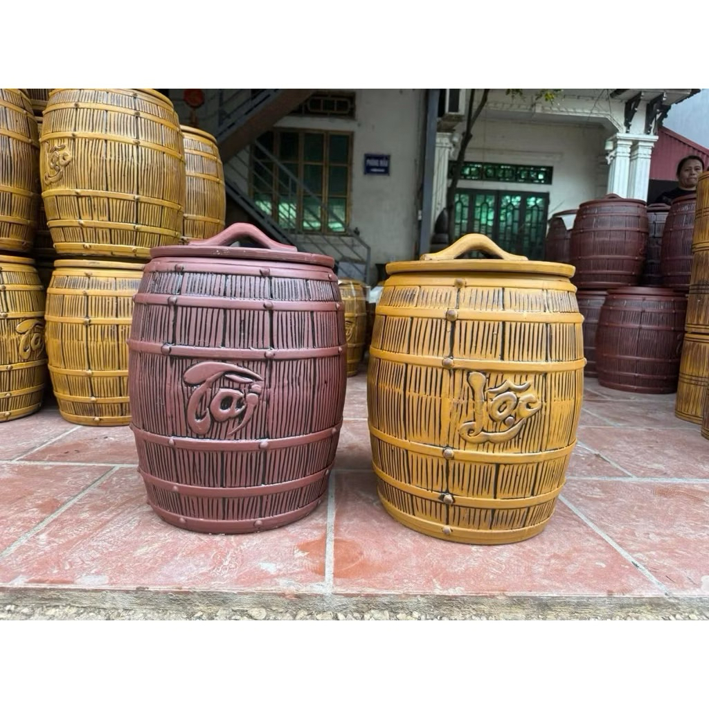 Hủ, lu đựng gạo gốm sứ 8kg,10kg,15kg,20kg