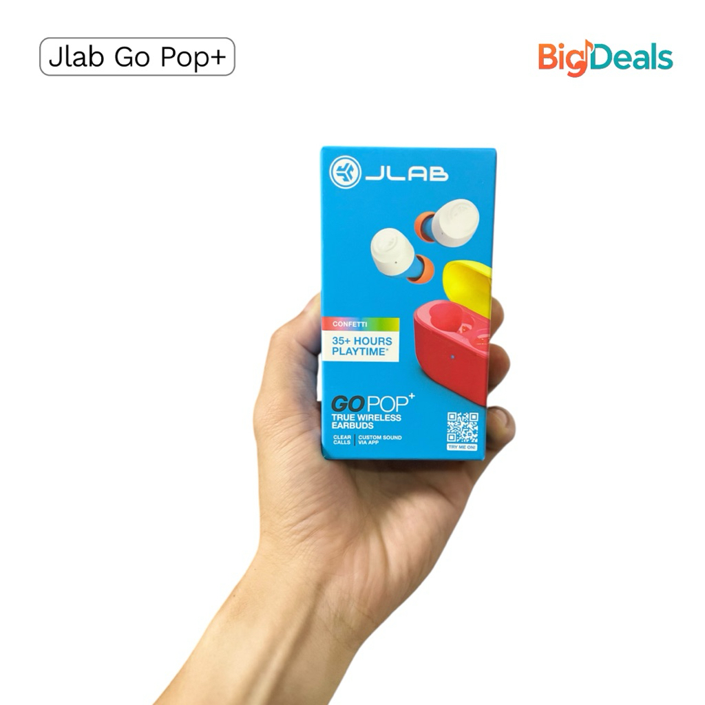 Tai nghe True Wireless JLab GO Pop Plus | Bluetooth 5.1 | Pin 32+ giờ | Kháng nước IPX4
