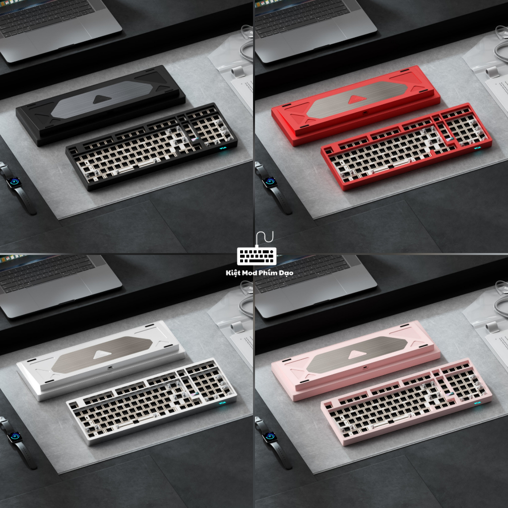 Kit Bàn Phím Cơ Weikav MAX102 | 3 Modes | Case Nhôm | Pin 10000mah