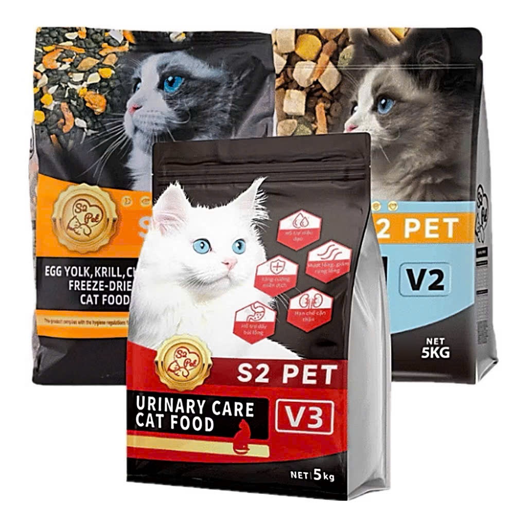 Thức ăn hạt S2PET V1 thơm ngon bổ dưỡng đạm cao 32% dành cho mèo chính hãng 5kg