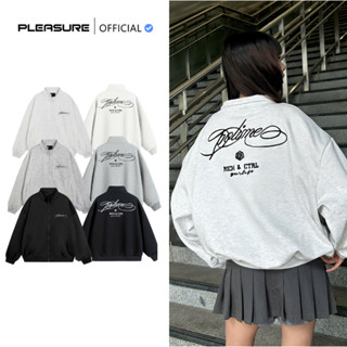   Không Xù Lông  Áo Khoác Zip Pleasure Brand Thêu Nổi " Polime " Áo Khoác Form Boxy Chất Vải Nỉ 2 Da Cao Cấp Unisex 