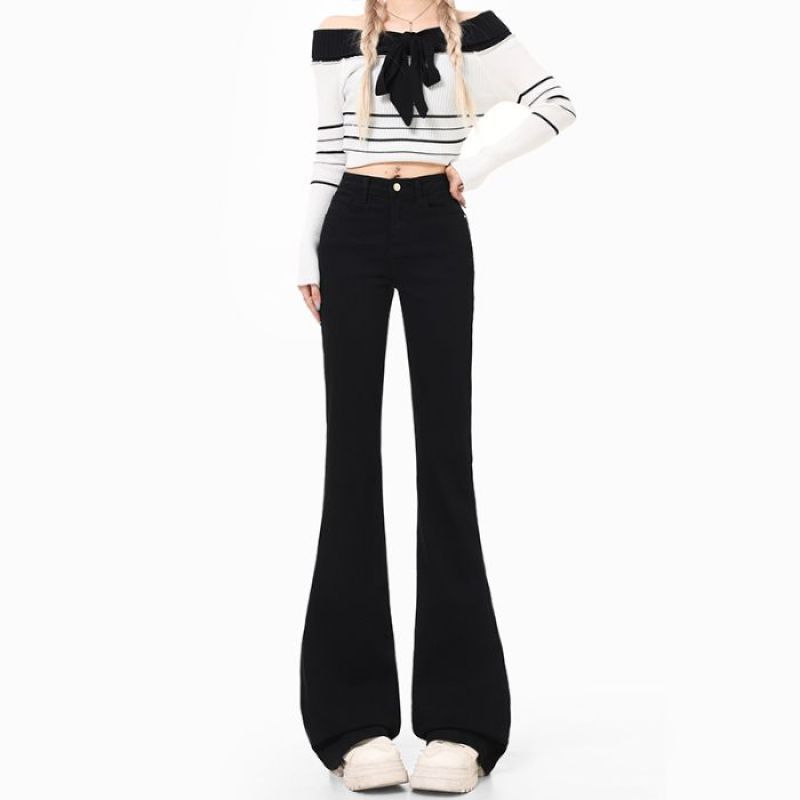 Quần Jeans Ống loe nữ MIAA màu Retro cạp cao chất jean co giãn ôm chân  siêu tôn dáng đủ size_Q21 | BigBuy360 - bigbuy360.vn