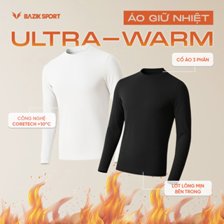  Áo Giữ Nhiệt Nam BAZIK Ultra-Warm Lót Lông Mịn Bên Trong Co Giãn 4 Chiều Cổ 3 Phân Giữ Ấm Đơn Giản - A41 