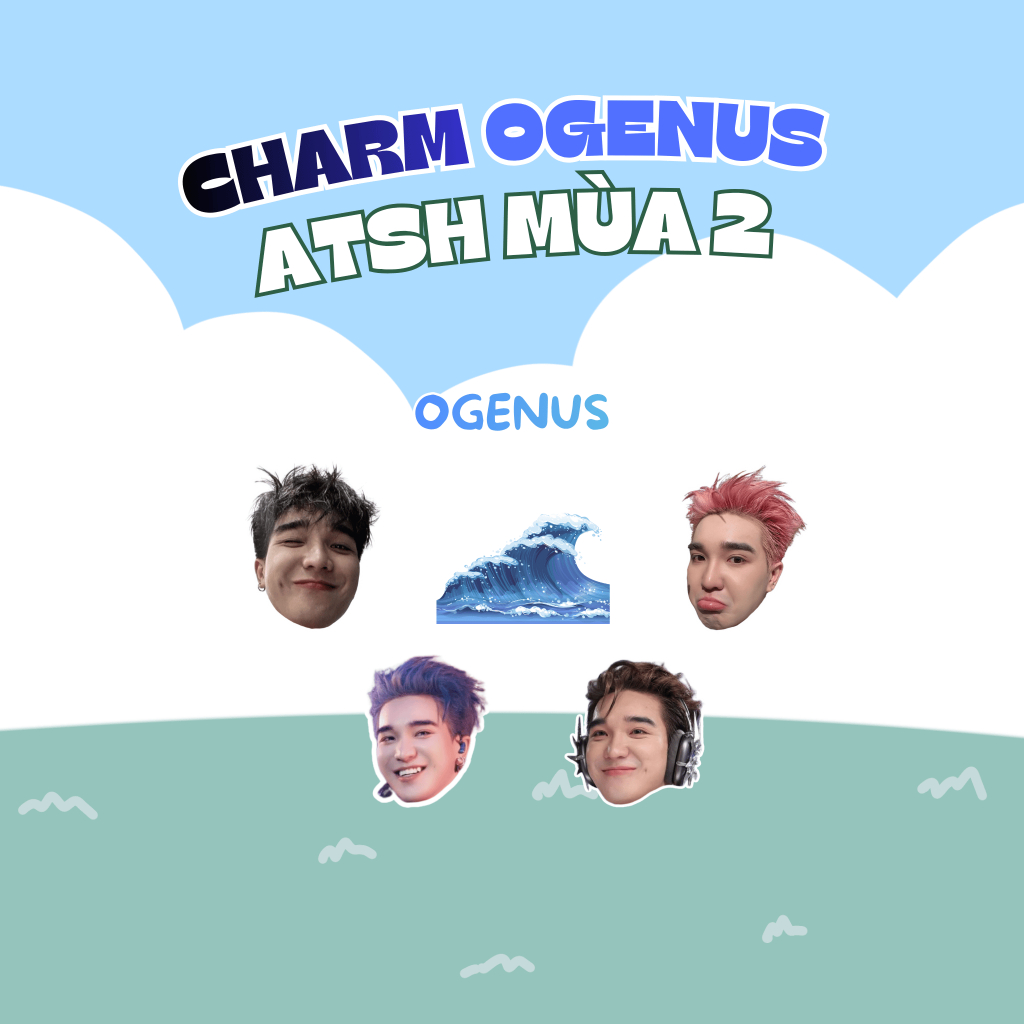 Bộ 6 Jibbitz/charm gắn dép in hình ATSH2 OGENUS