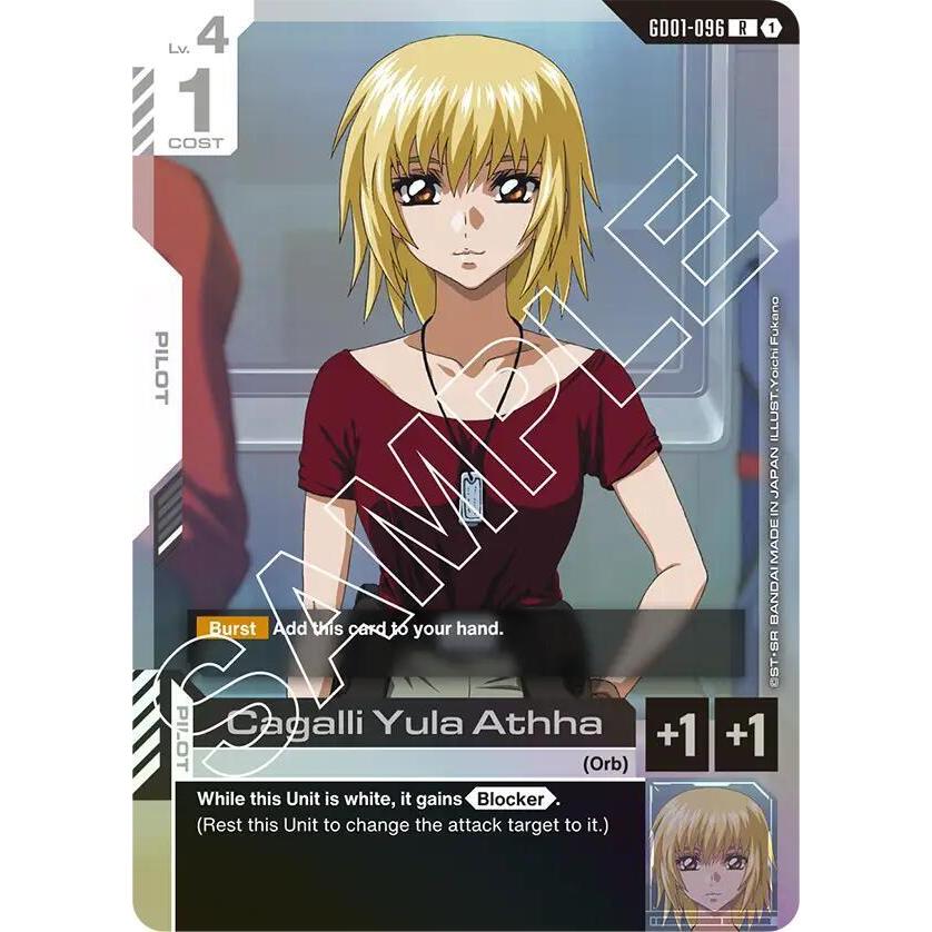 Thẻ Bài Gundam Mã GD01-096 - Cagalli Yula Athha - Pilot - Rare