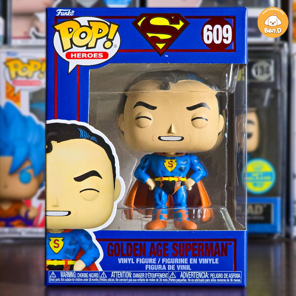 Mô hình Funko POP DC Comics: Superman Through the Ages - Golden Age Superman #609